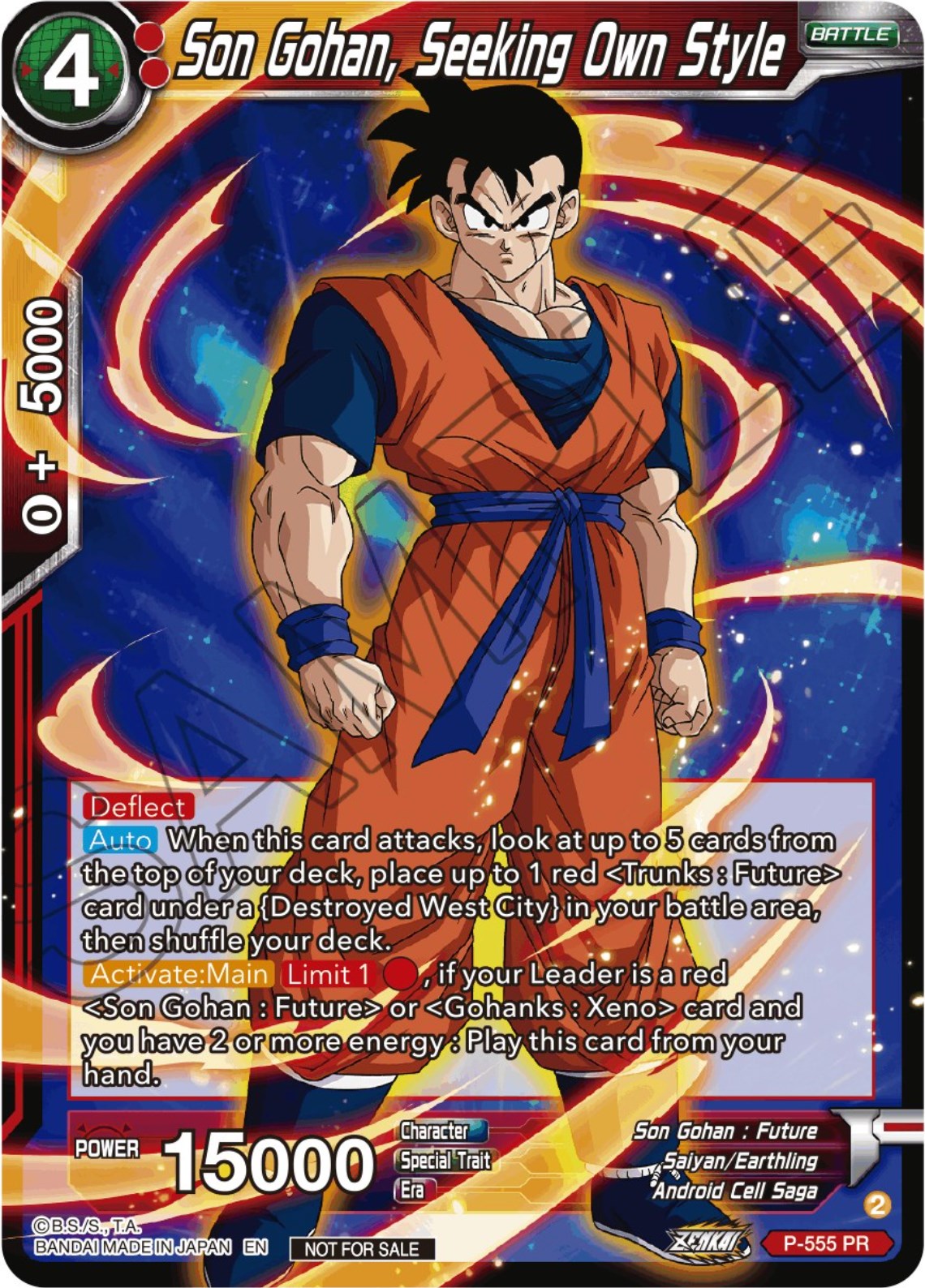 Son Gohan, Seeking Own Style (Zenkai Series Tournament Pack Vol.6) (P-555) [Tournament Promotion Cards] | Total Play