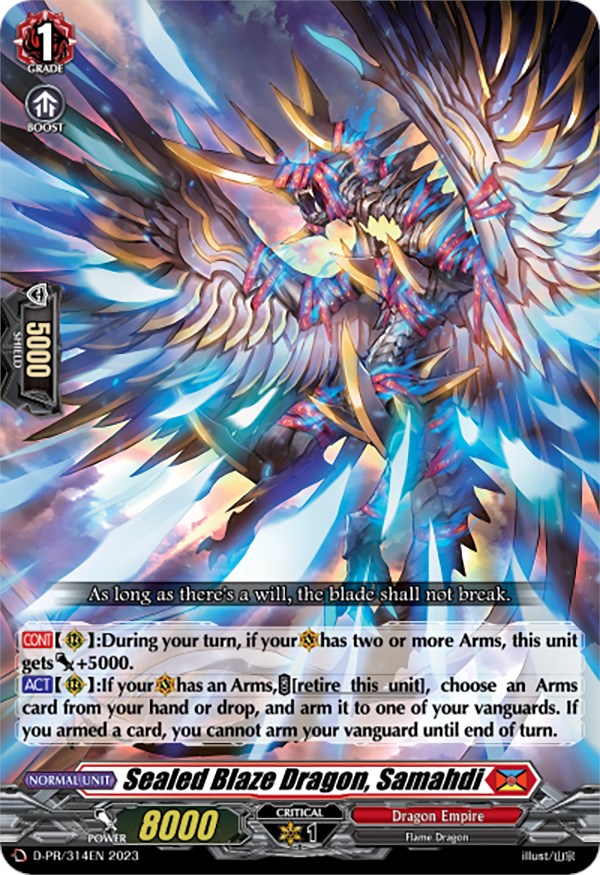 Sealed Blaze Dragon, Samahdi (D-PR/314EN) [D Promo Cards] | Total Play