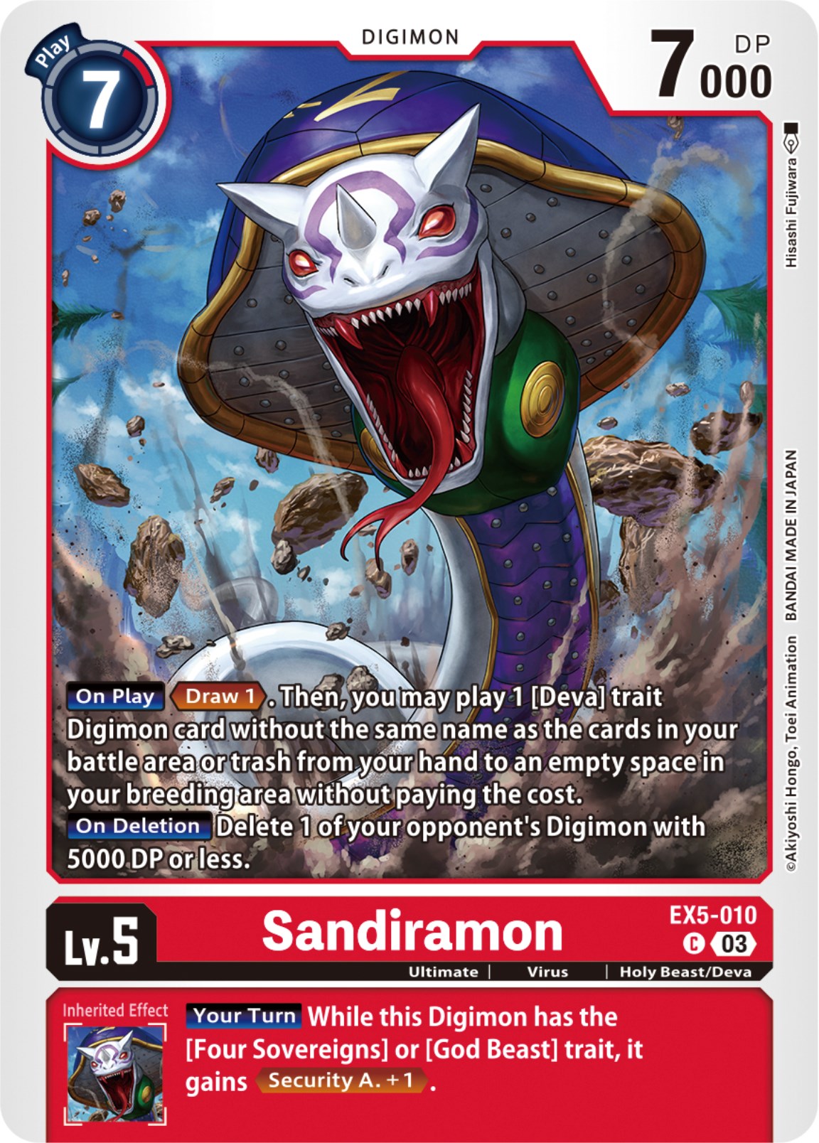 Sandiramon [EX5-010] [Animal Colosseum] | Total Play