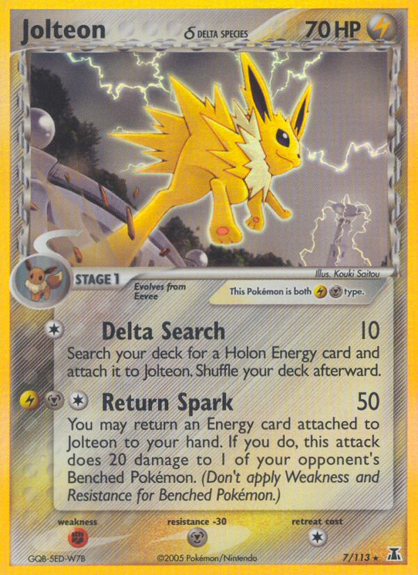Jolteon (7/113) (Delta Species) [EX: Delta Species] | Total Play