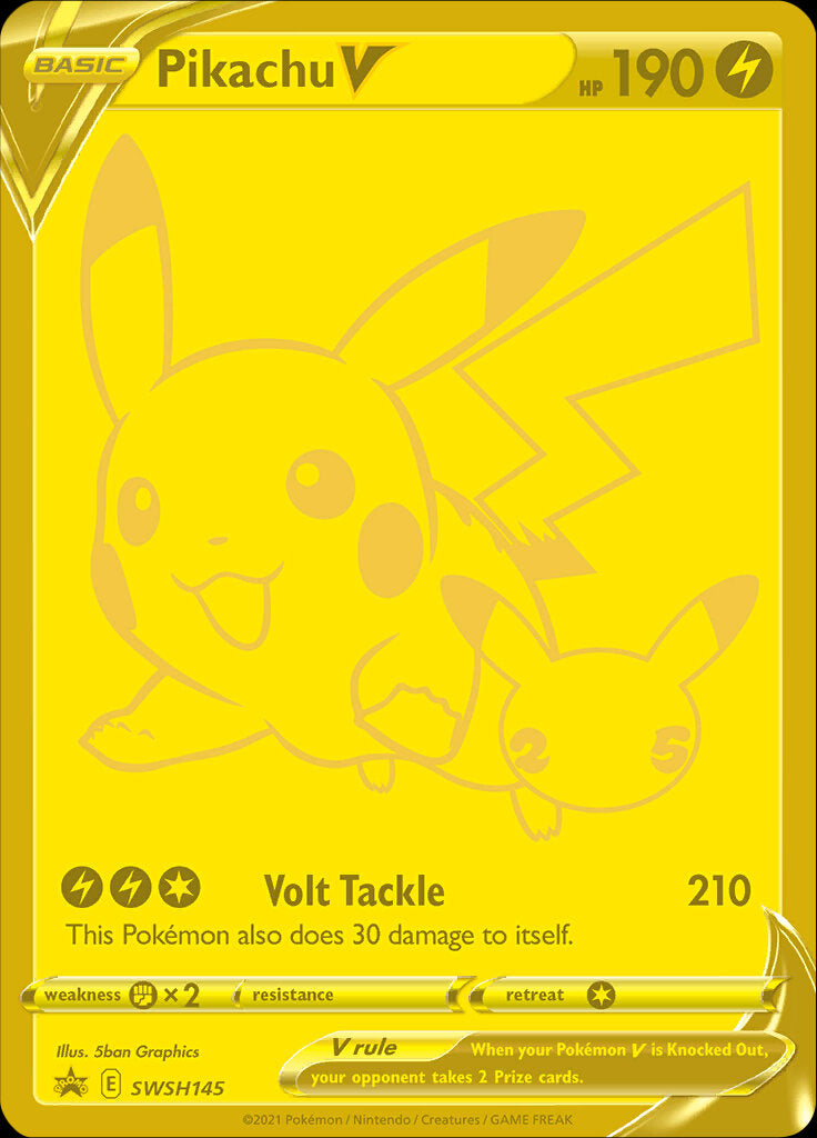 Pikachu V (SWSH145) (Celebrations) [Sword & Shield: Black Star Promos] | Total Play