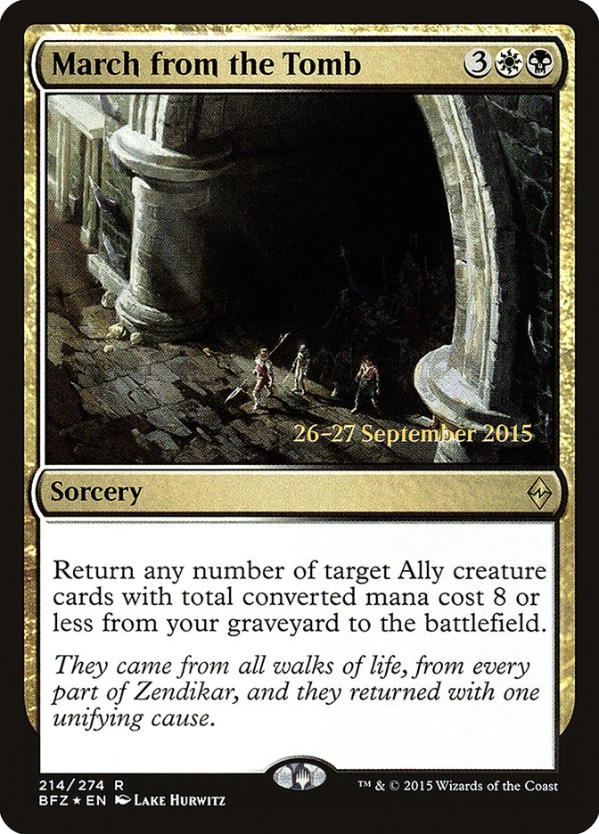 March from the Tomb [Battle for Zendikar Prerelease Promos] | Total Play
