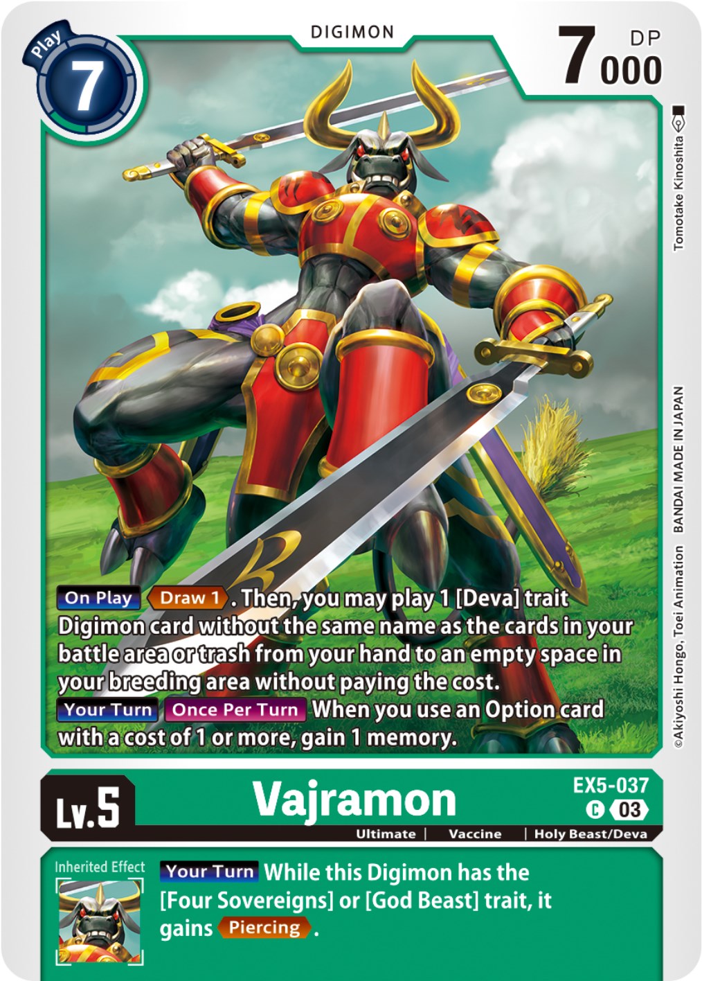 Vajramon [EX5-037] [Animal Colosseum] | Total Play