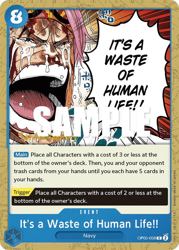It's a Waste of Human Life!! [Awakening of the New Era: 1st Anniversary Tournament Cards] | Total Play