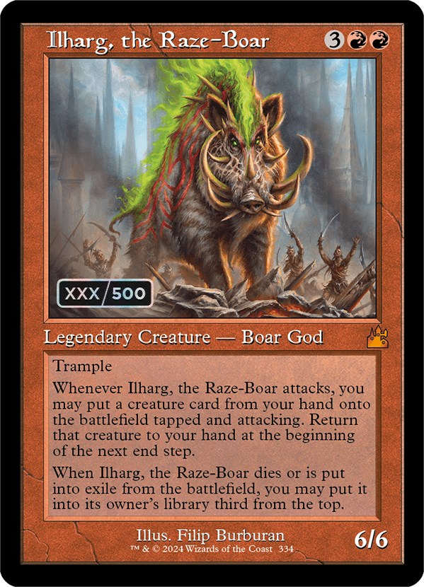 Ilharg, the Raze-Boar (Retro) (Serialized) [Ravnica Remastered] | Total Play