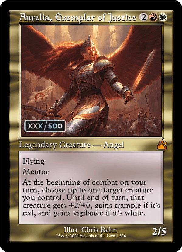 Aurelia, Exemplar of Justice (Retro) (Serialized) [Ravnica Remastered] | Total Play