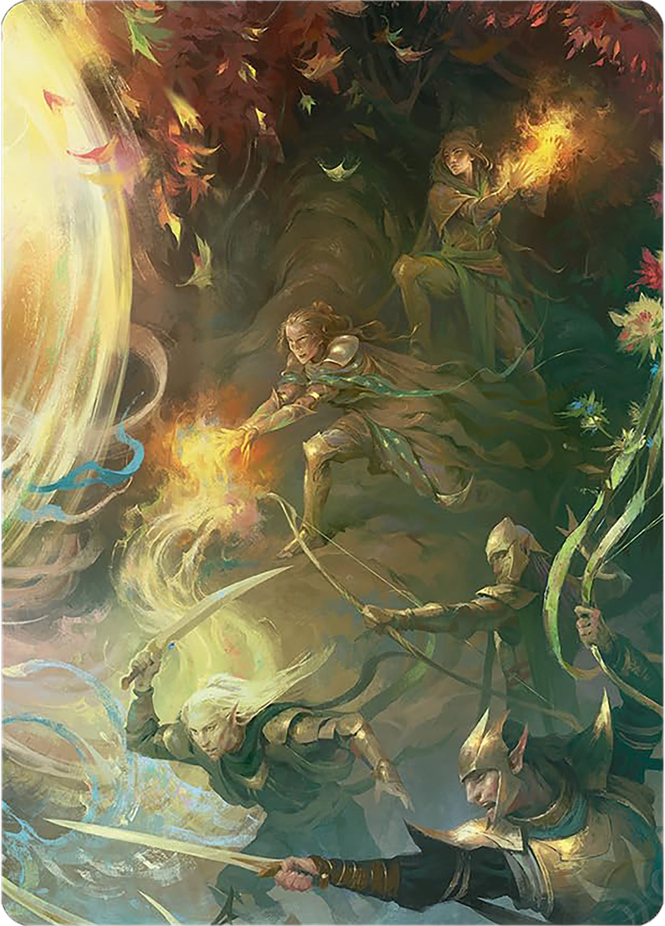 Rally the Galadhrim Art Card [The Lord of the Rings: Tales of Middle-earth Art Series] | Total Play
