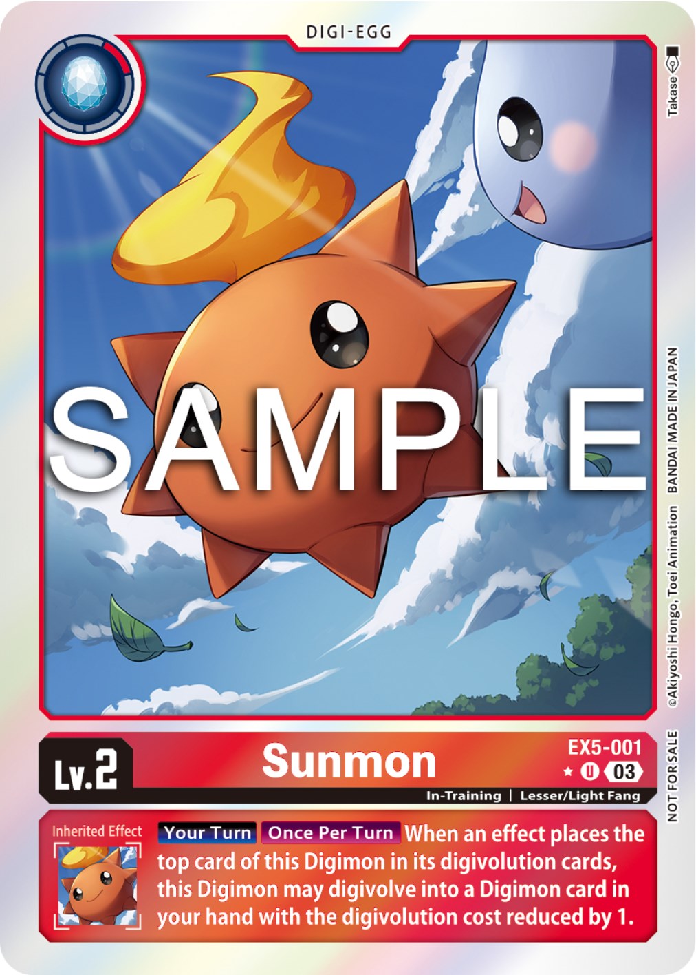 Sunmon [EX5-001] (Animal Colosseum Box Promotion Pack) [Animal Colosseum] | Total Play