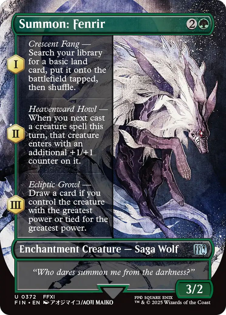 Summon: Fenrir (Borderless) [FINAL FANTASY] | Total Play