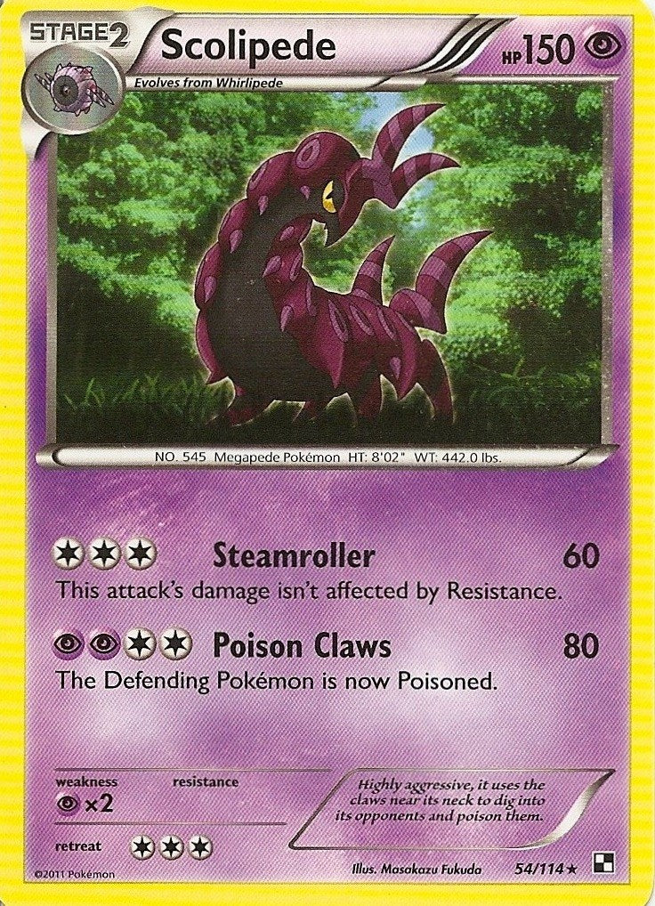 Scolipede (54/114) (Cracked Ice Holo) [Black & White: Dragons Exalted] | Total Play