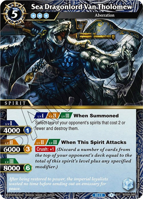 Sea Dragonlord Van Tholomew (BSS04-089) [Savior of Chaos] | Total Play
