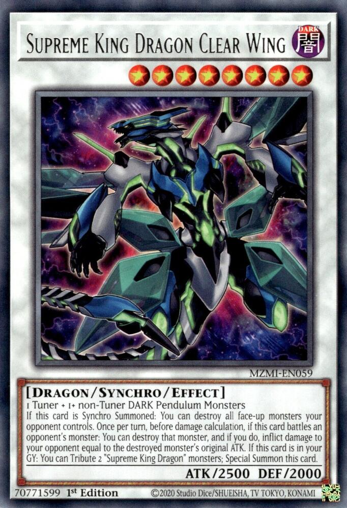 Supreme King Dragon Clear Wing [MZMI-EN059] Rare | Total Play