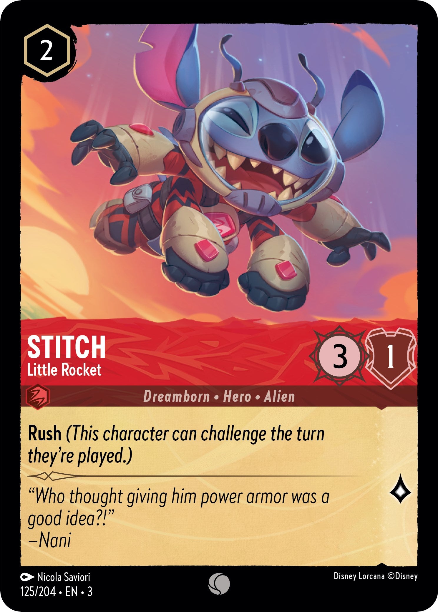 Stitch - Little Rocket (125/204) [Into the Inklands] | Total Play