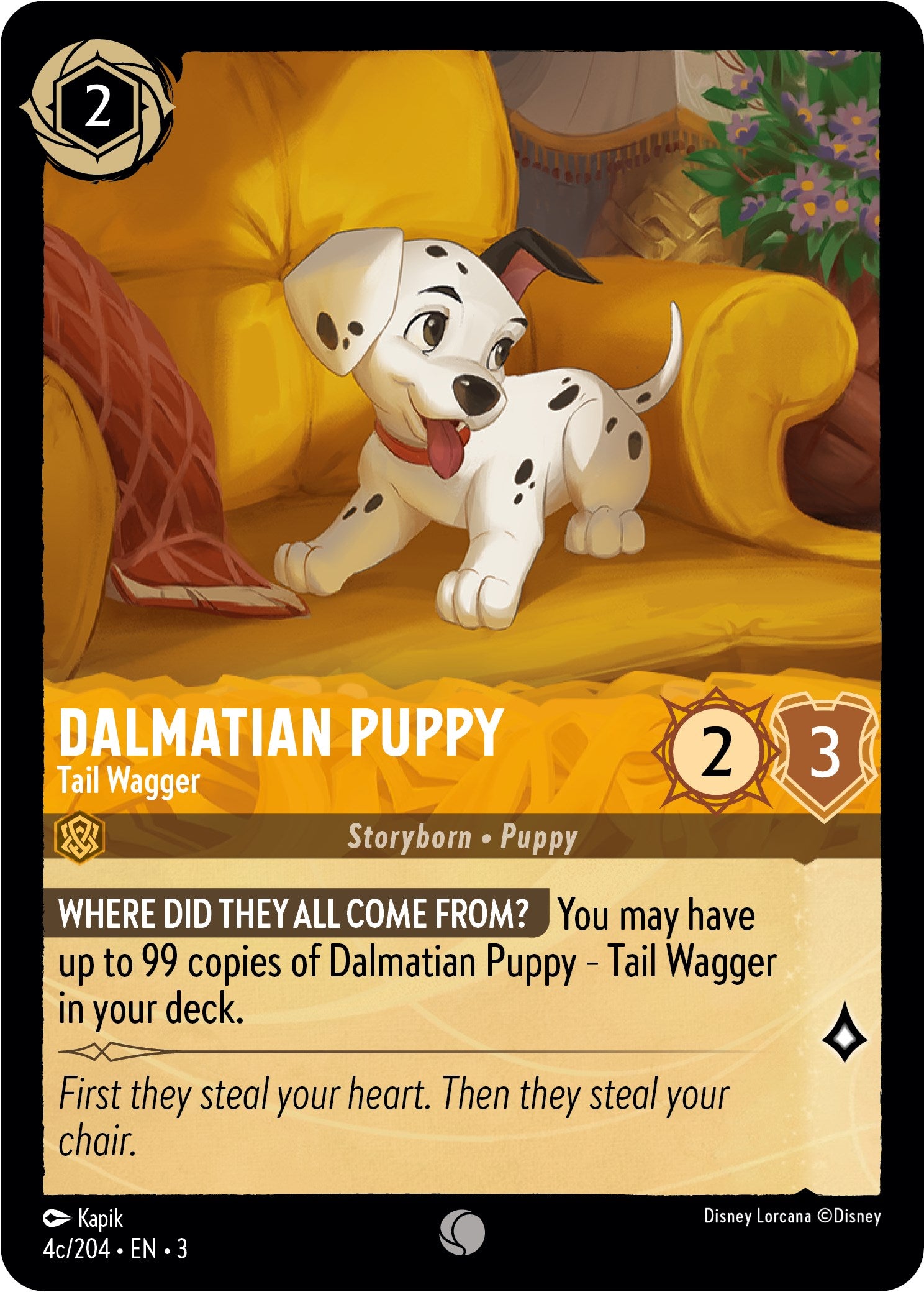 Dalmatian Puppy - Tail Wagger (4c) (4c/204) [Into the Inklands] | Total Play