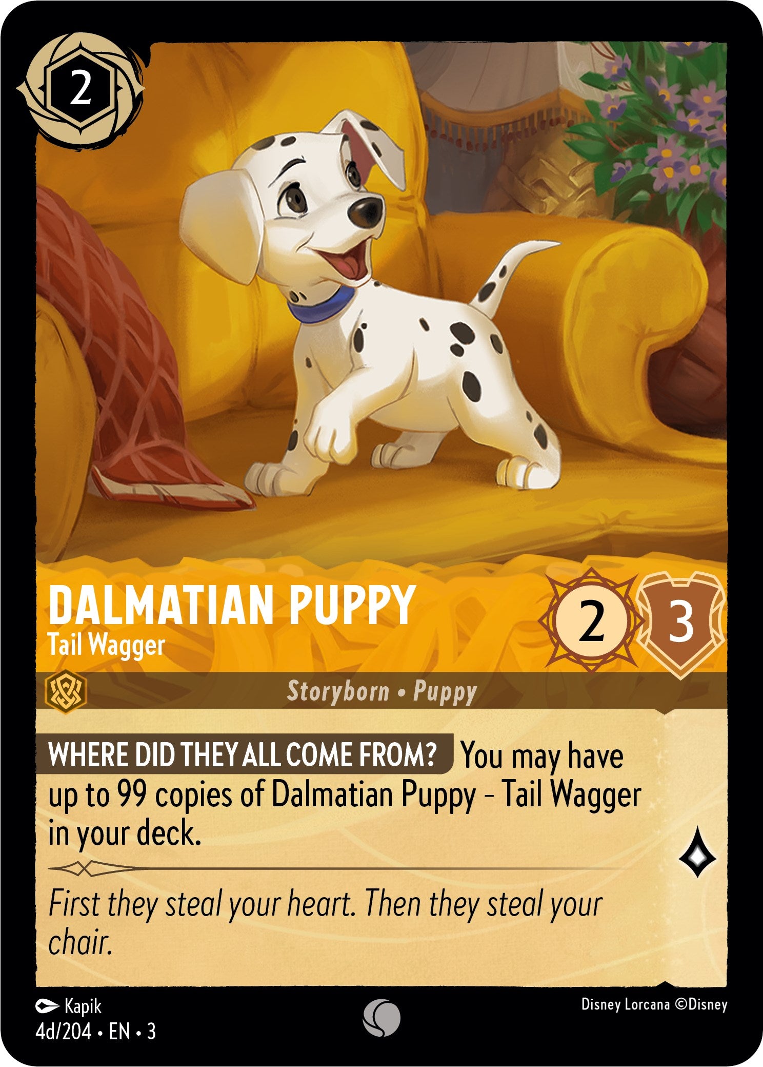 Dalmatian Puppy - Tail Wagger (4d) (4d/204) [Into the Inklands] | Total Play