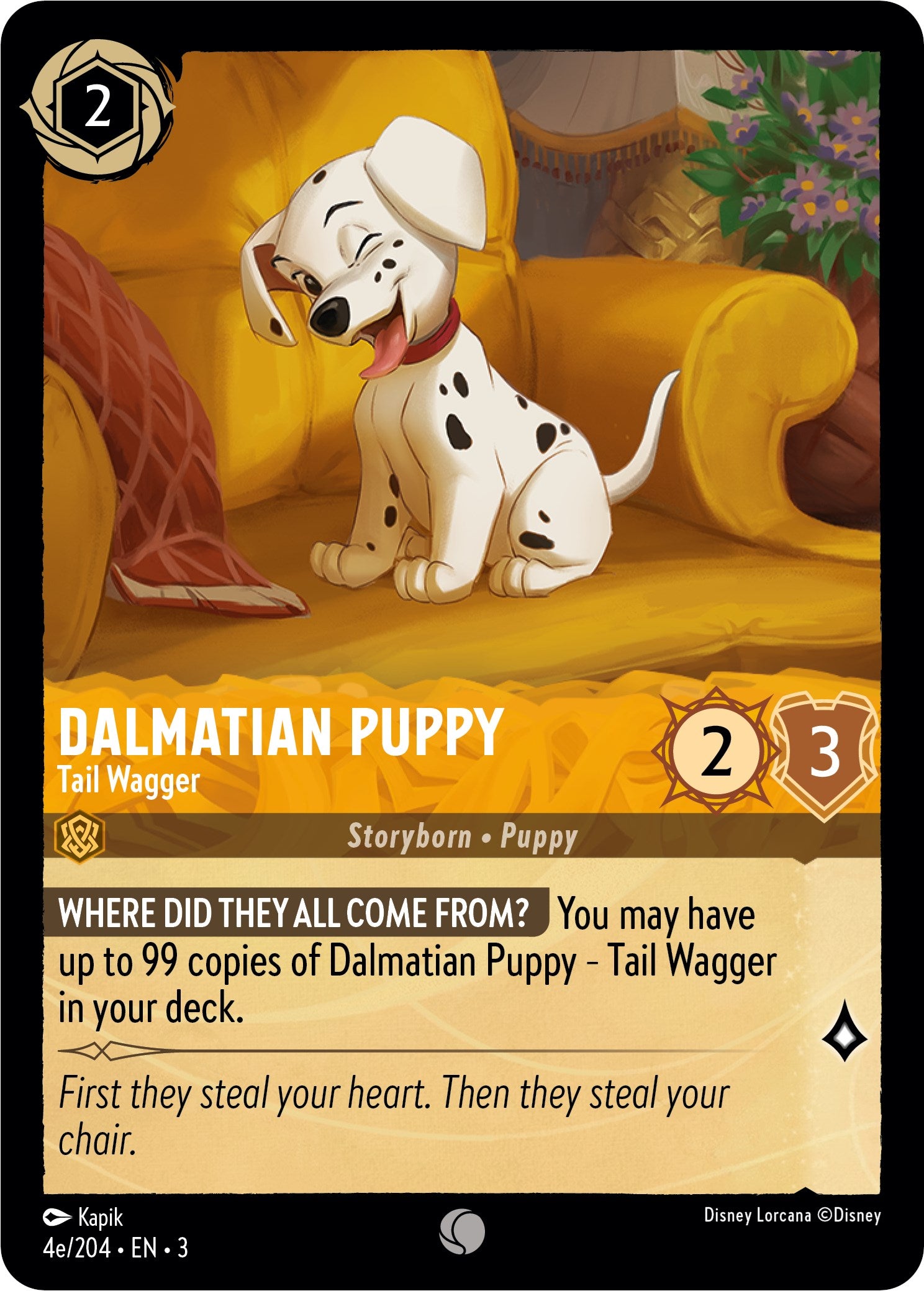 Dalmatian Puppy - Tail Wagger (4e) (4e/204) [Into the Inklands] | Total Play