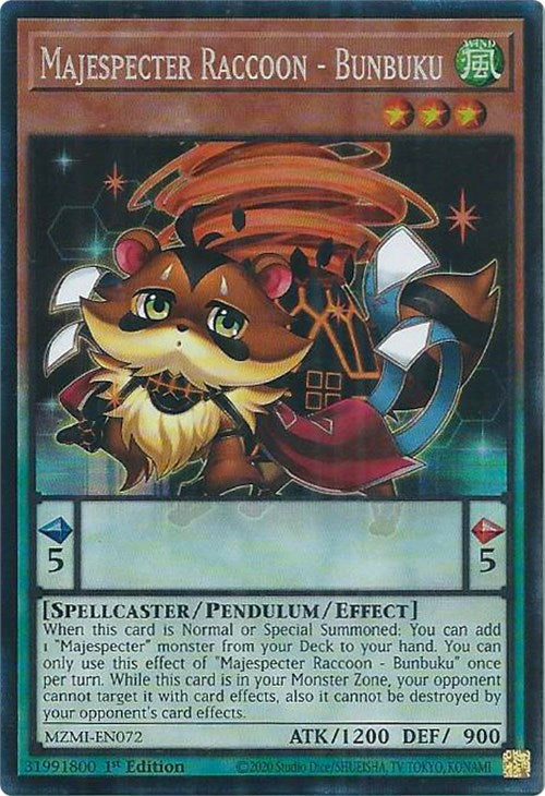 Majespecter Raccoon - Bunbuku (CR) [MZMI-EN072] Collector's Rare | Total Play
