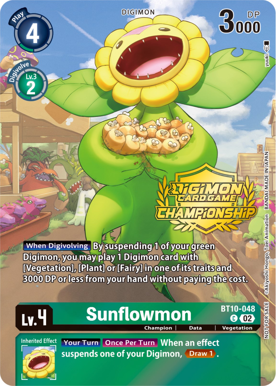 Sunflowmon [BT10-048] (Championship 2023 Tamers Pack) [Xros Encounter Promos] | Total Play