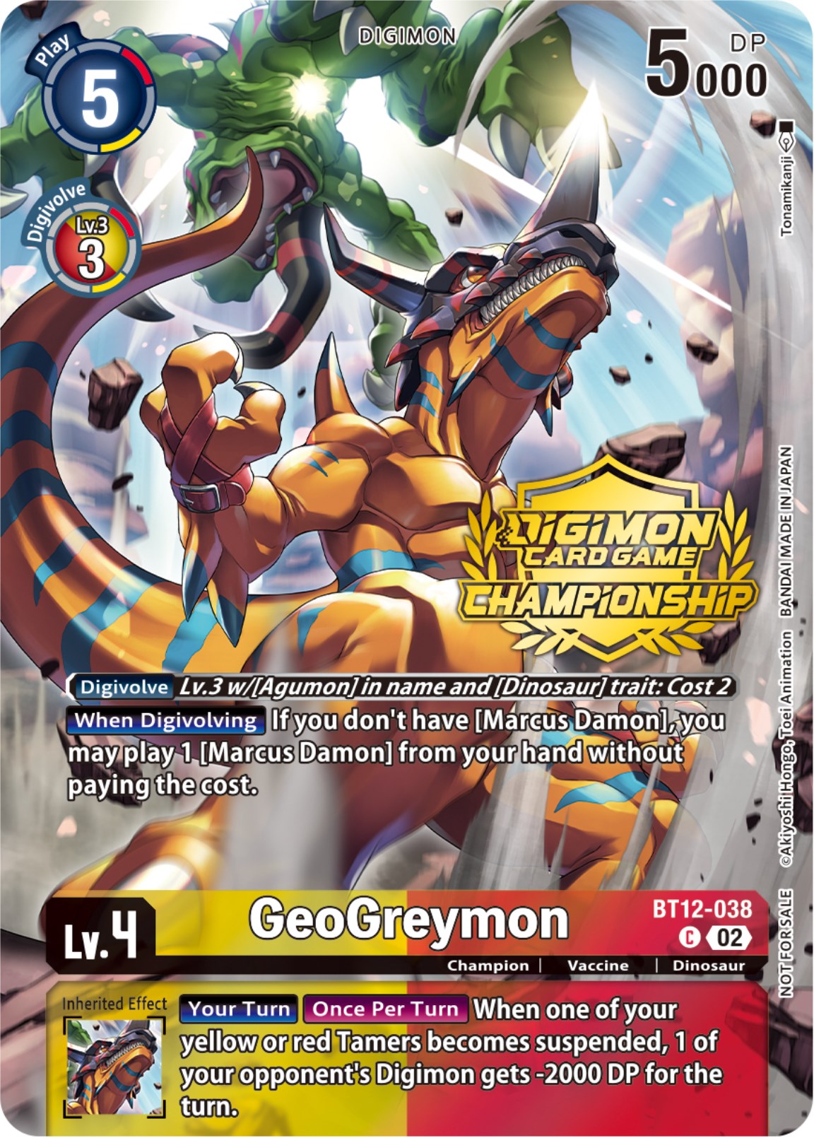 GeoGreymon [BT12-038] (Championship 2023 Tamers Pack) [Across Time Promos] | Total Play