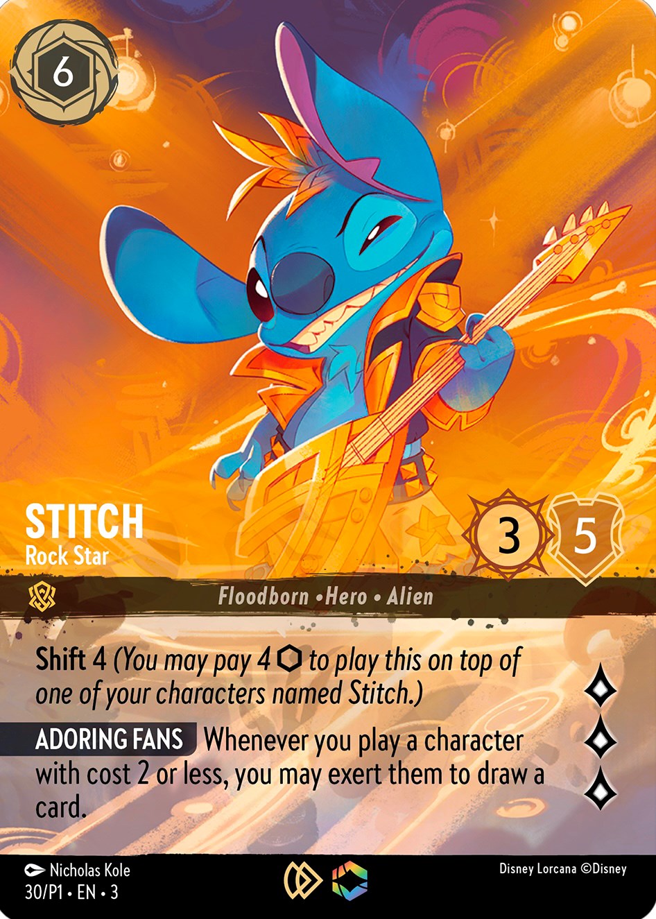 Stitch - Rock Star (Store Championship) (30) [Promo Cards] | Total Play