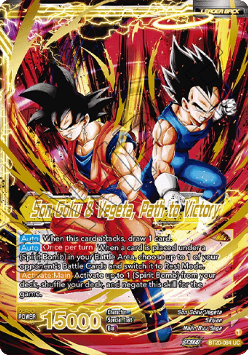 SS Vegito // Son Goku & Vegeta, Path to Victory (Giant Card) (BT20-084) [Oversized Cards] | Total Play