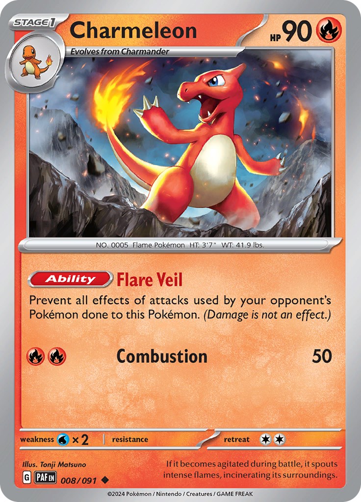 Charmeleon (008/091) [Scarlet & Violet: Paldean Fates] | Total Play