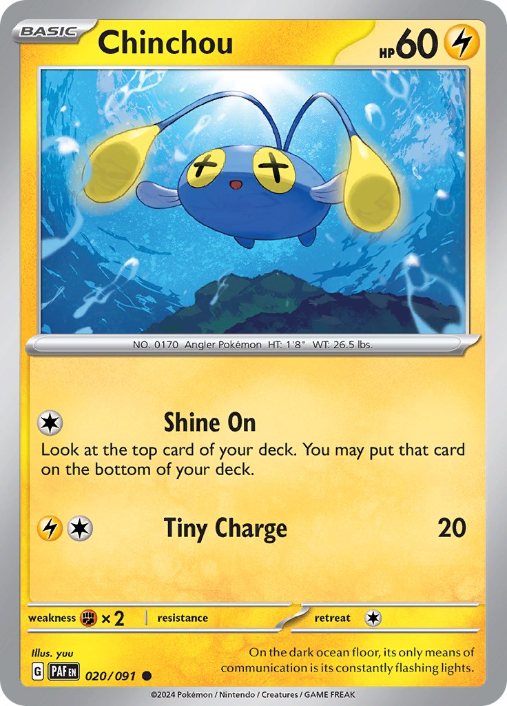 Chinchou (020/091) [Scarlet & Violet: Paldean Fates] | Total Play