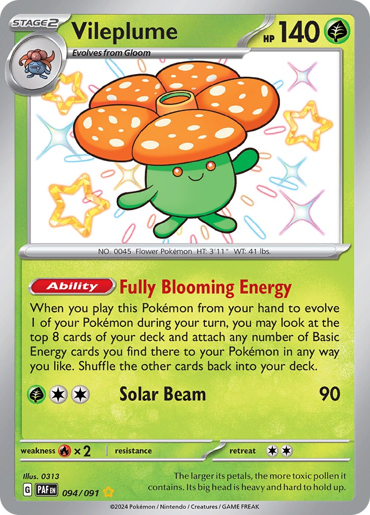 Vileplume (094/091) [Scarlet & Violet: Paldean Fates] | Total Play