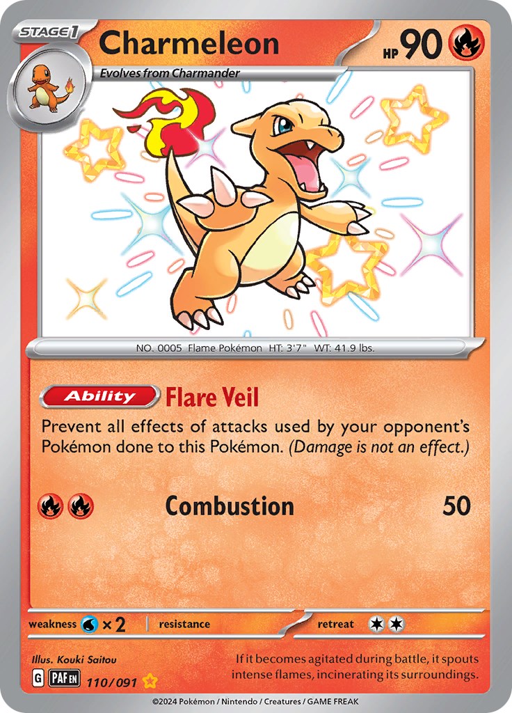 Charmeleon (110/091) [Scarlet & Violet: Paldean Fates] | Total Play