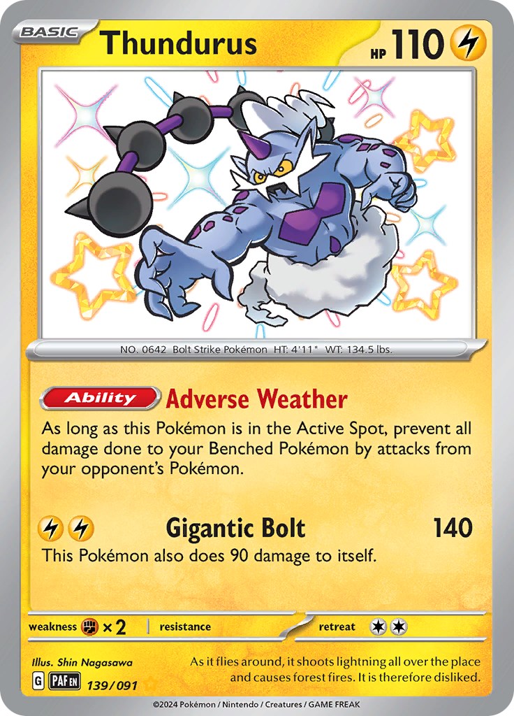 Thundurus (139/091) [Scarlet & Violet: Paldean Fates] | Total Play