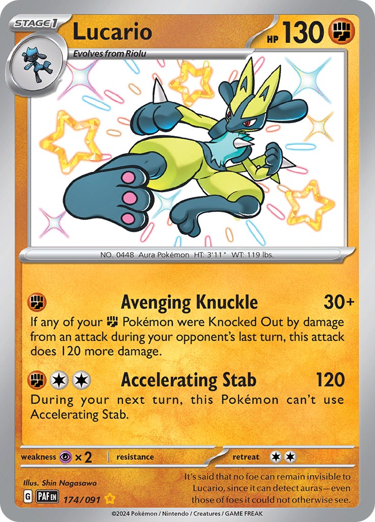 Lucario (174/091) [Scarlet & Violet: Paldean Fates] | Total Play