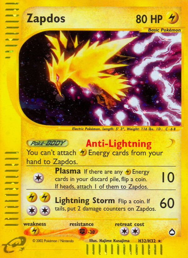Zapdos (H32/H32) [Aquapolis] | Total Play