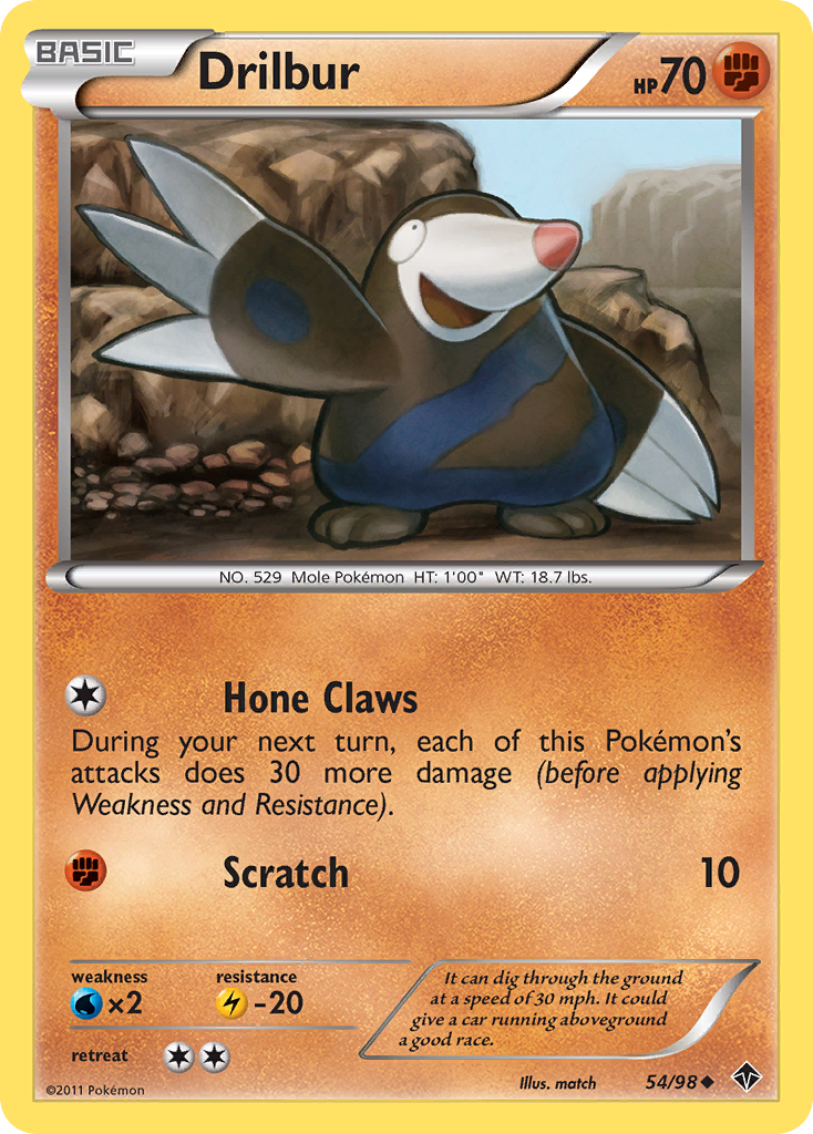 Drilbur (54/98) [Black & White: Emerging Powers] | Total Play