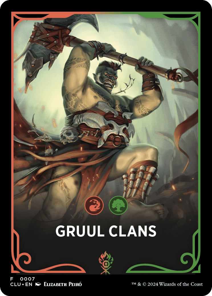 Gruul Clans Theme Card [Ravnica: Clue Edition Tokens] | Total Play