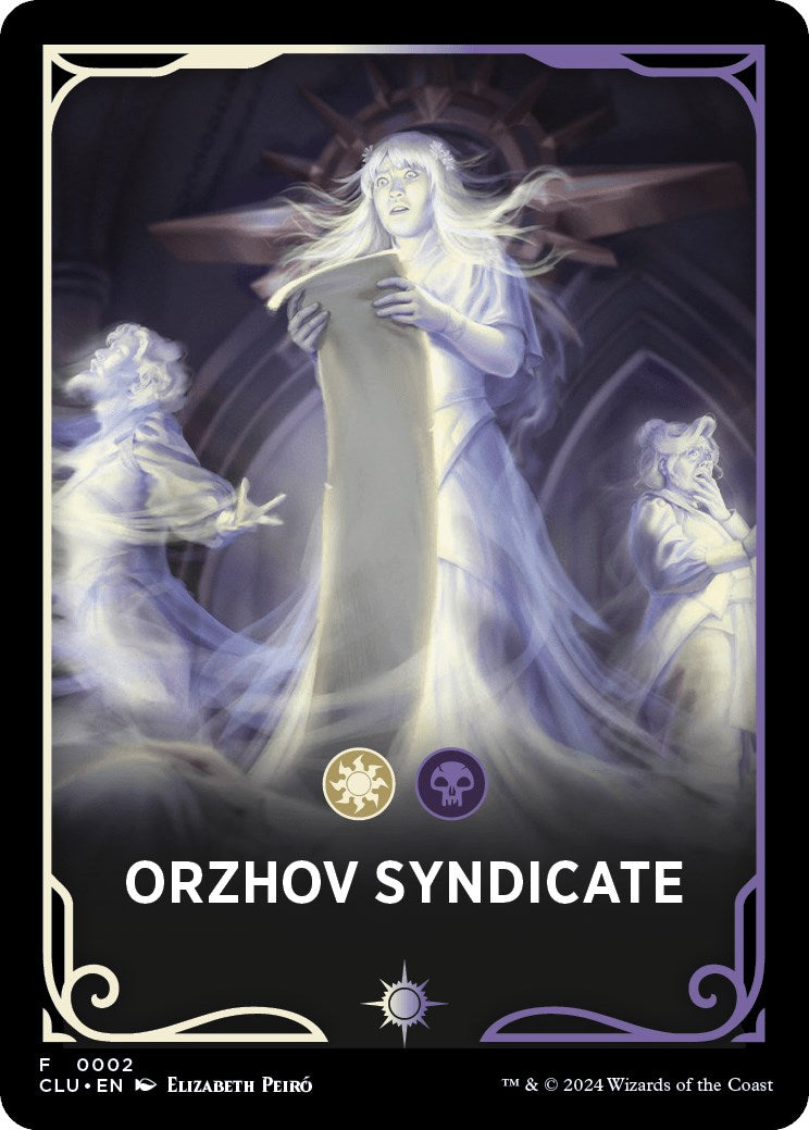 Orzhov Syndicate Theme Card [Ravnica: Clue Edition Tokens] | Total Play
