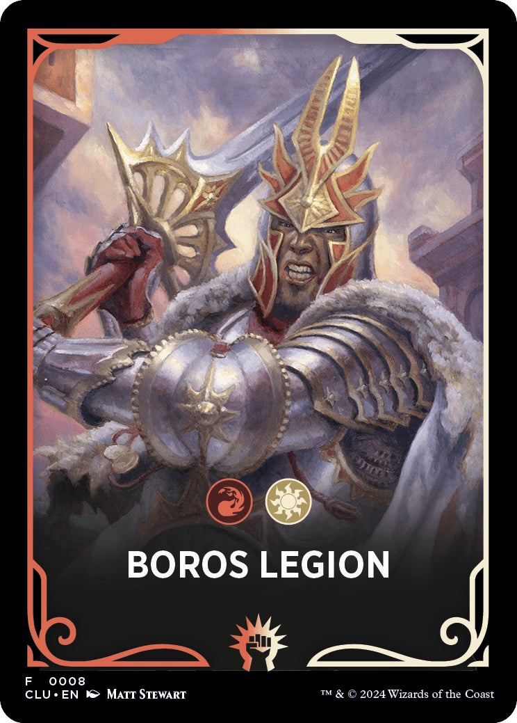 Boros Legion Theme Card [Ravnica: Clue Edition Tokens] | Total Play