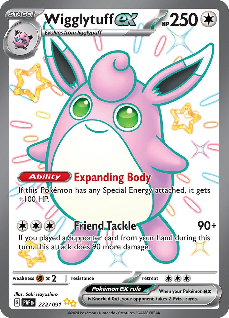 Wigglytuff ex (222/091) [Scarlet & Violet: Paldean Fates] | Total Play