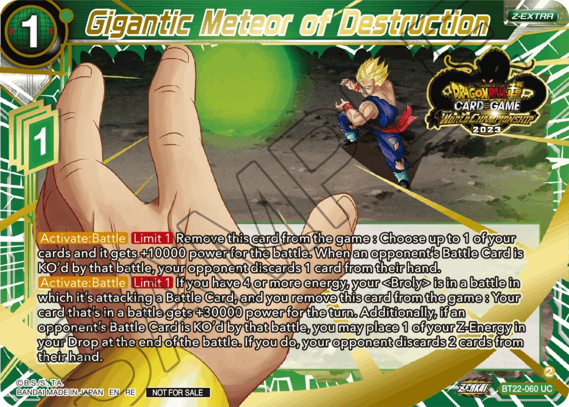 Gigantic Meteor of Destruction (2023 World Championship Z-Extra Card Set) (BT22-060) [Tournament Promotion Cards] | Total Play