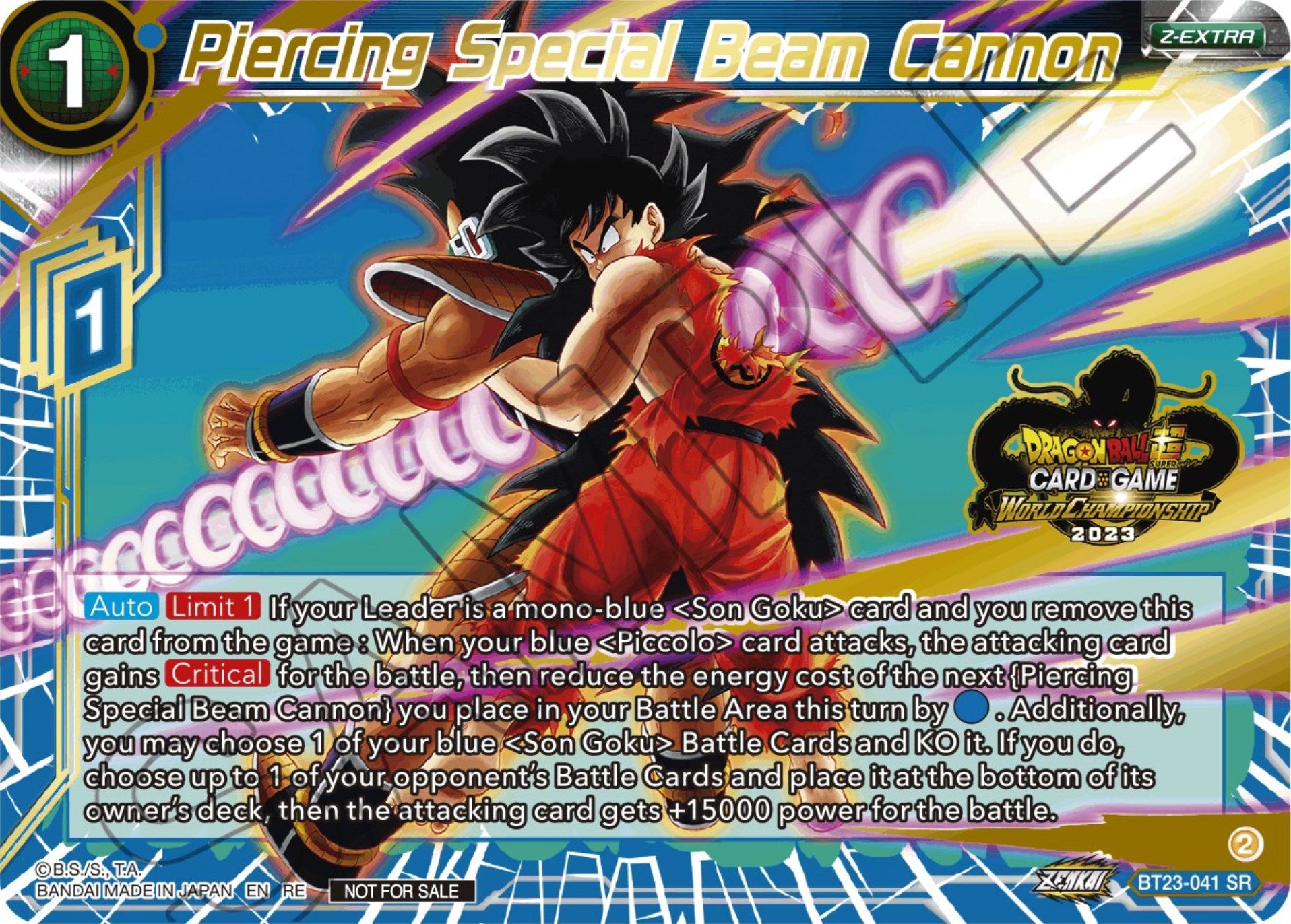 Piercing Special Beam Cannon (2023 World Championship Z-Extra Card Set) (BT23-041) [Tournament Promotion Cards] | Total Play