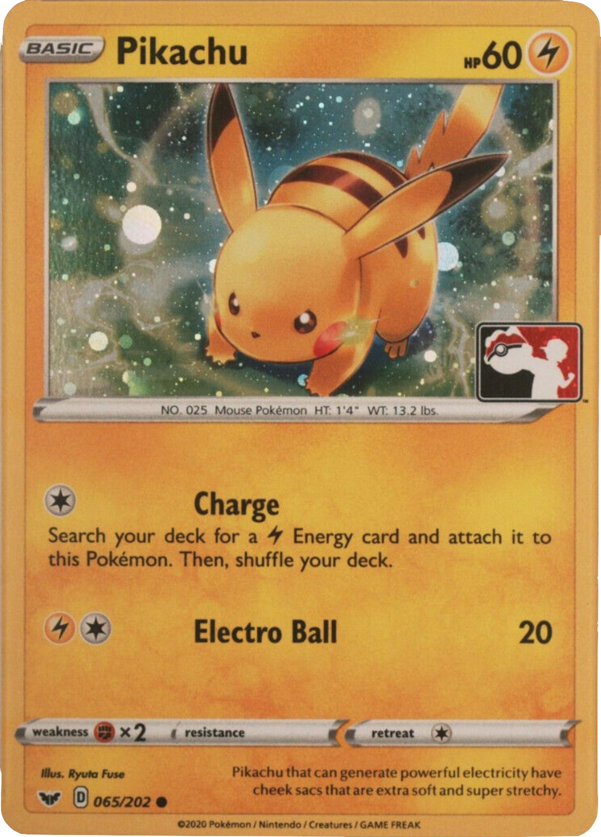 Pikachu (065/202) (Cosmos Holo) [League & Championship Cards] | Total Play