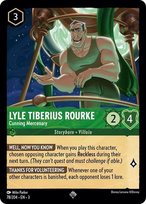 Lyle Tiberius Rourke - Cunning Mercenary (78/204) [Into the Inklands] | Total Play