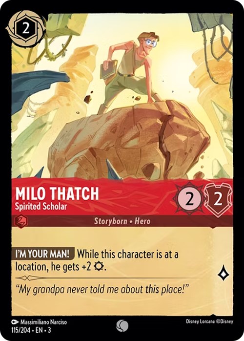 Milo Thatch - Spirited Scholar (115/204) [Into the Inklands] | Total Play