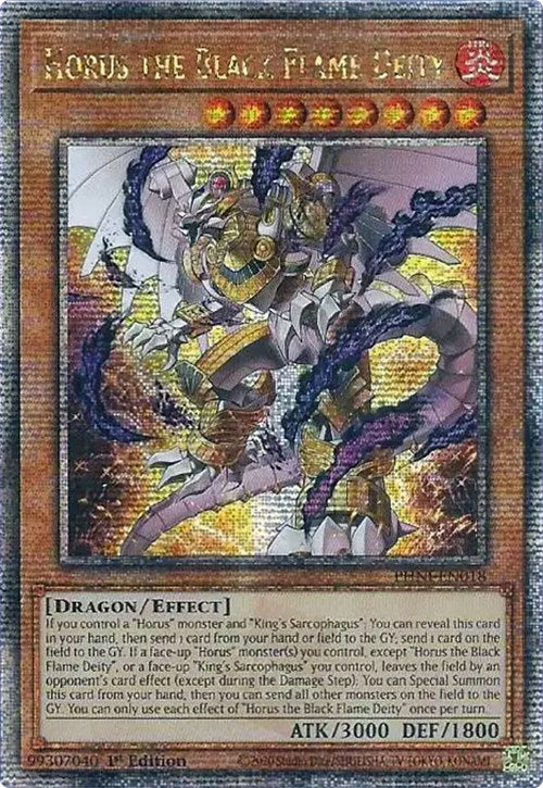 Horus the Black Flame Deity [PHNI-EN018] Quarter Century Secret Rare | Total Play