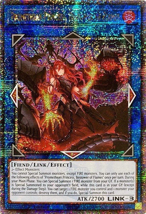 Promethean Princess, Bestower of Flames [PHNI-EN052] Quarter Century Secret Rare | Total Play