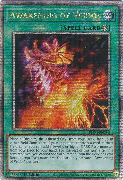 Awakening of Veidos [PHNI-EN095] Quarter Century Secret Rare | Total Play