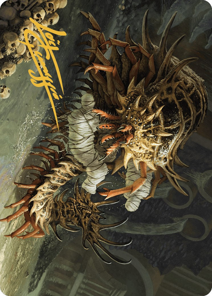 Rot Farm Mortipede Art Card (Gold-Stamped Signature) [Murders at Karlov Manor Art Series] | Total Play