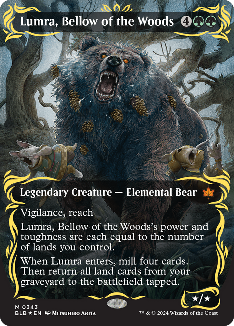 Lumra, Bellow of the Woods (Borderless) (Raised Foil) [Bloomburrow] | Total Play