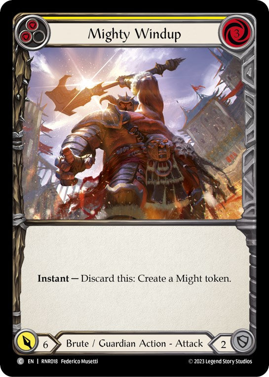 Mighty Windup (Yellow) [RNR018] (Rhinar Hero Deck) | Total Play