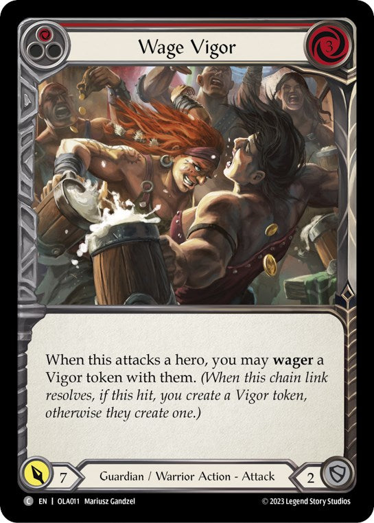Wage Vigor (Red) [OLA011] (Heavy Hitters Olympia Blitz Deck) | Total Play