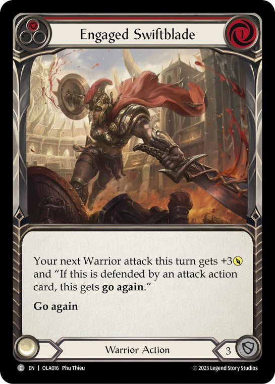 Engaged Swiftblade (Red) [OLA016] (Heavy Hitters Olympia Blitz Deck) | Total Play